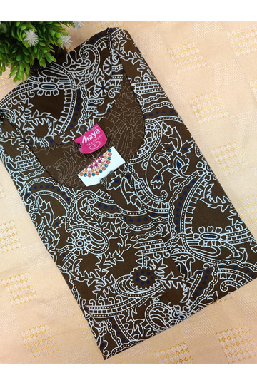 Elegant Zip-Front Pure Cotton Nighty