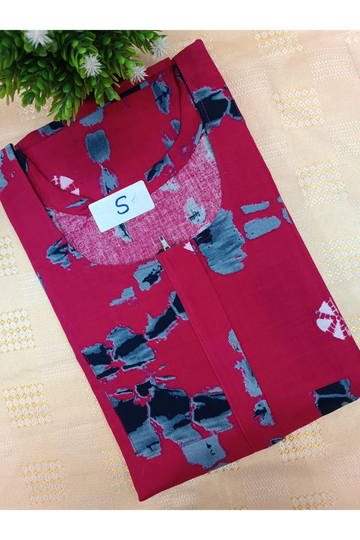 Elegant Zip-Front Pure Cotton Nighty