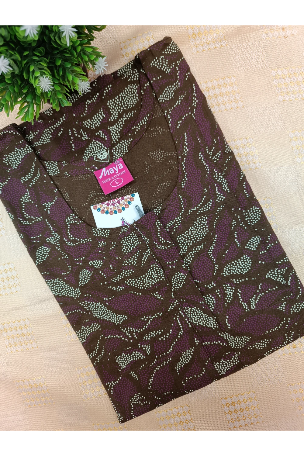 Elegant Zip-Front Pure Cotton Nighty