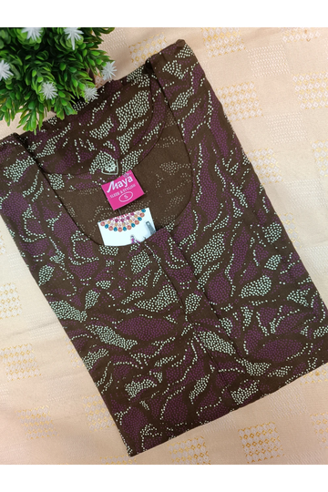 Elegant Zip-Front Pure Cotton Nighty