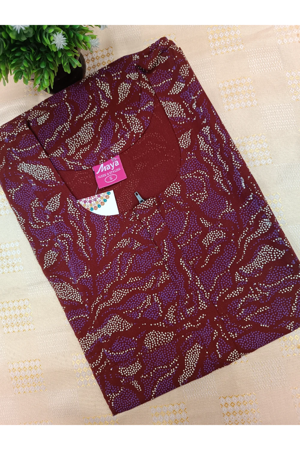 Elegant Zip-Front Pure Cotton Nighty