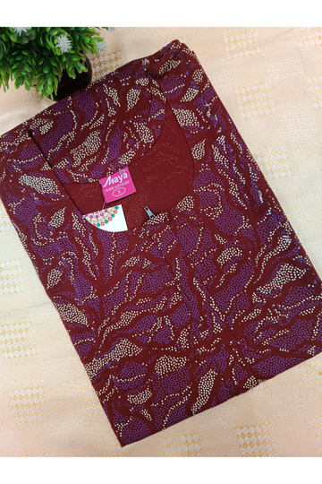 Elegant Zip-Front Pure Cotton Nighty