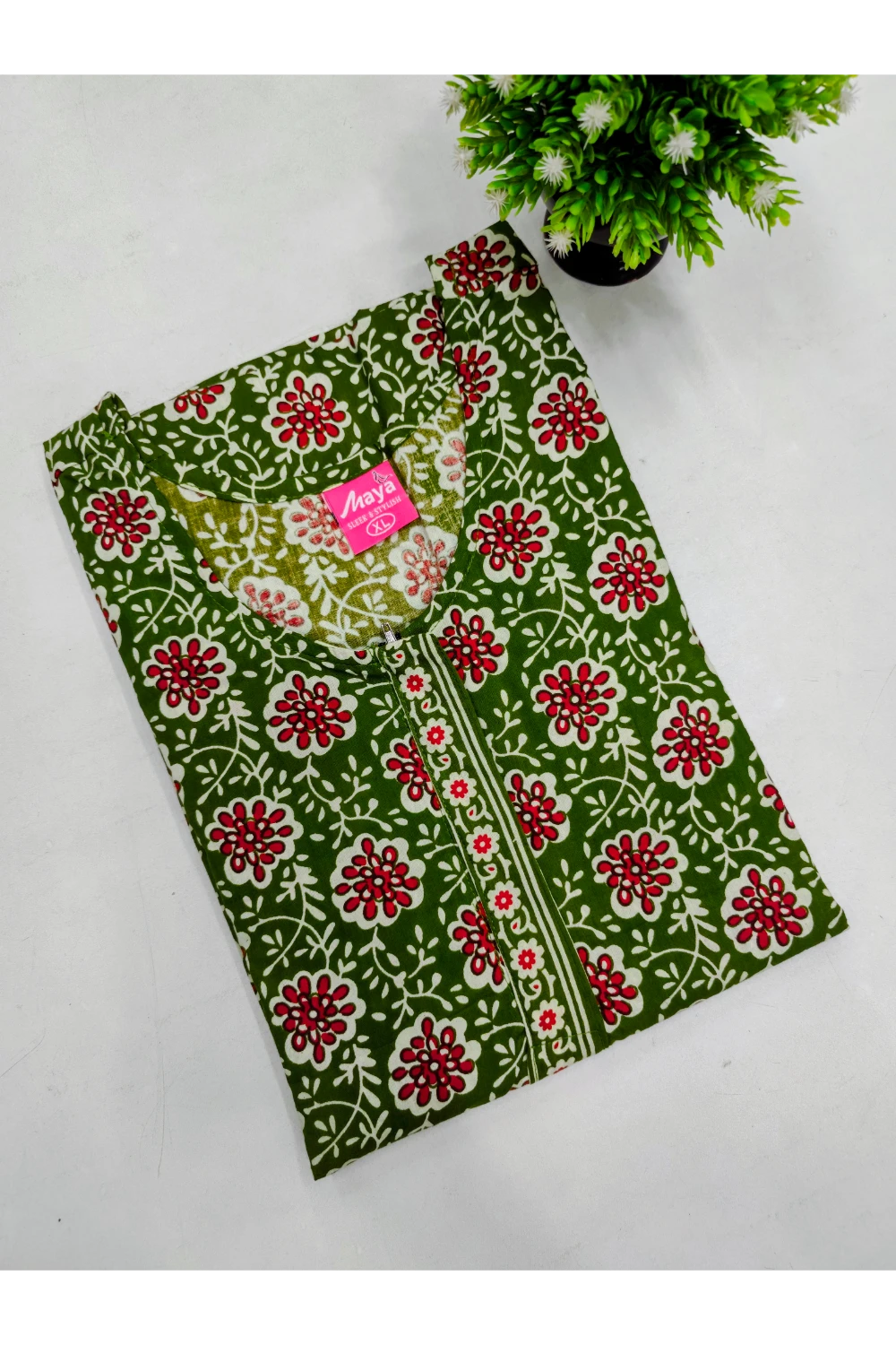 Elegant Zip Nighty – Jyothi Cotton Breeze