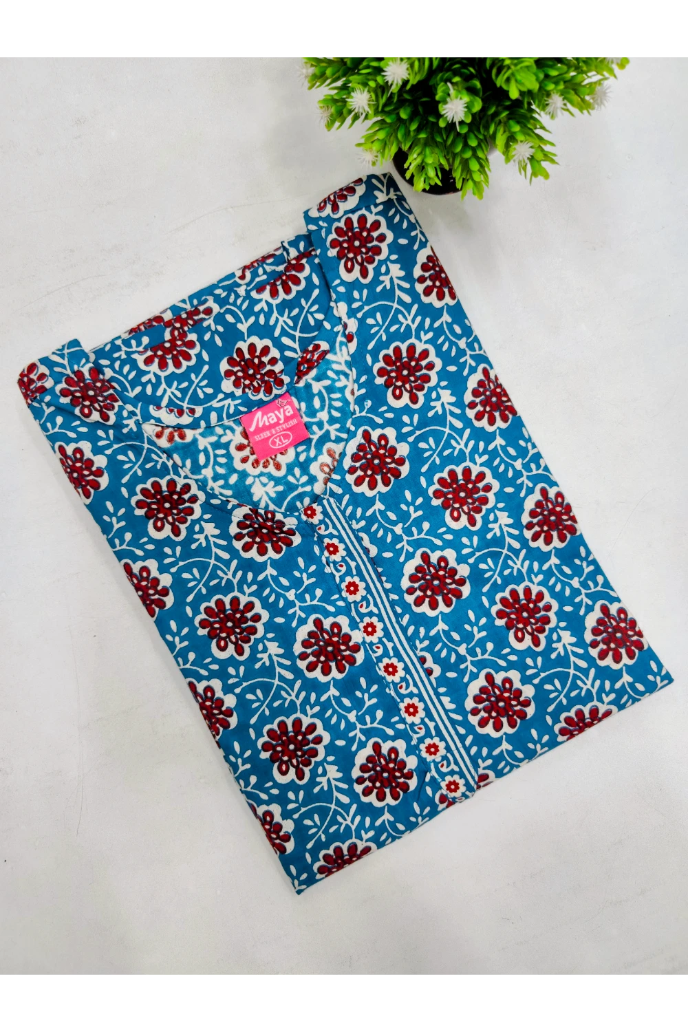 Elegant Zip Nighty – Jyothi Cotton Breeze