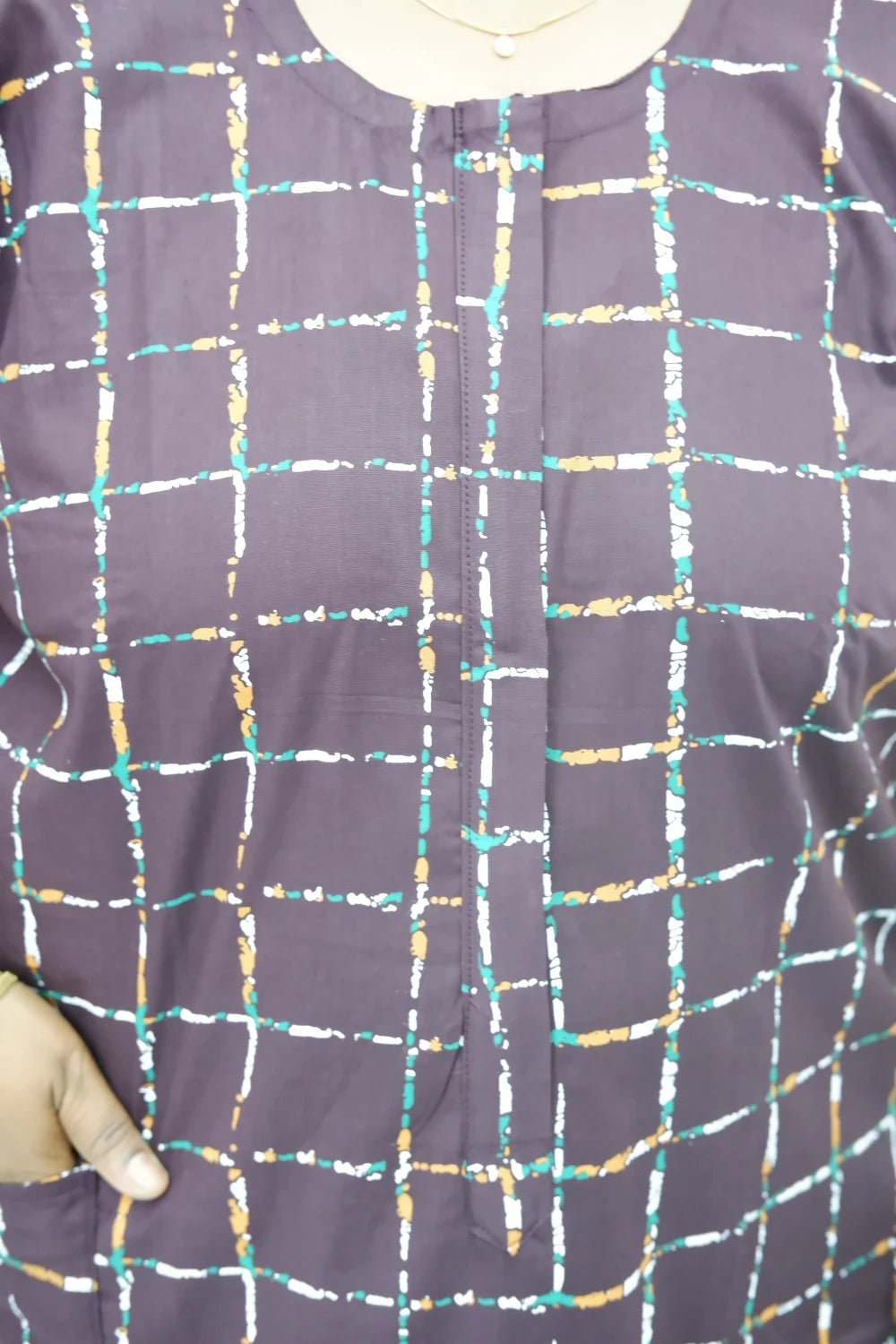 Feeding-Friendly Cotton Nighty with Long Zip