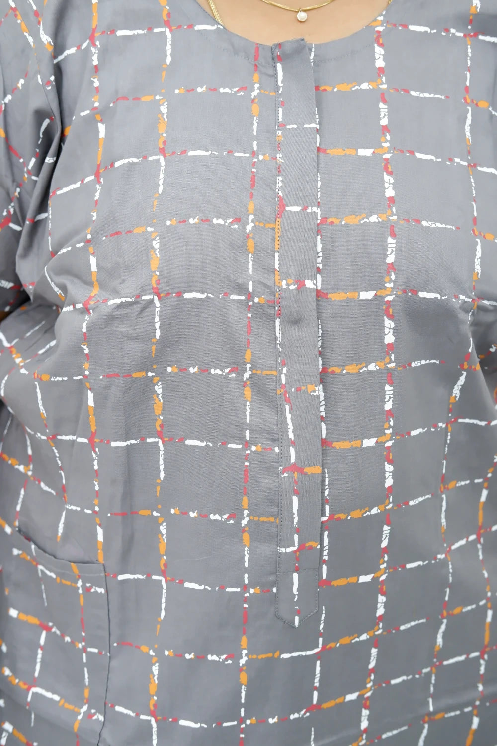 Feeding-Friendly Cotton Nighty with Long Zip
