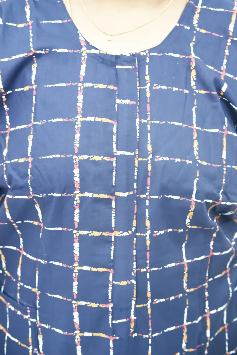 Feeding-Friendly Cotton Nighty with Long Zip