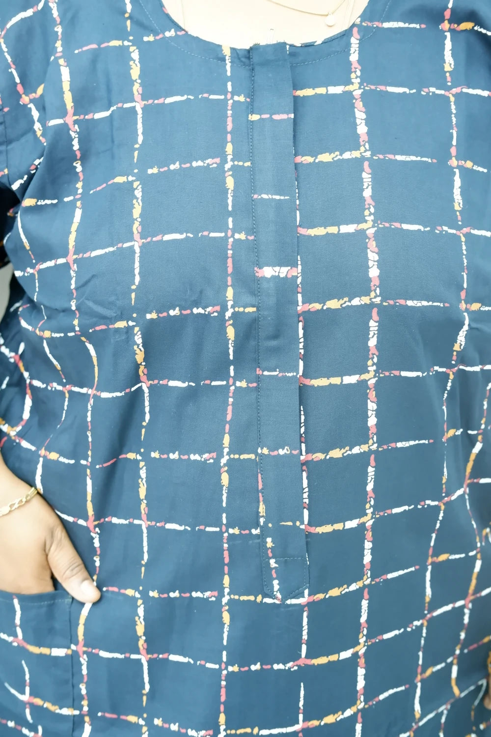 Feeding-Friendly Cotton Nighty with Long Zip