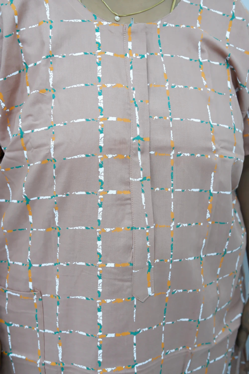 Feeding-Friendly Cotton Nighty with Long Zip