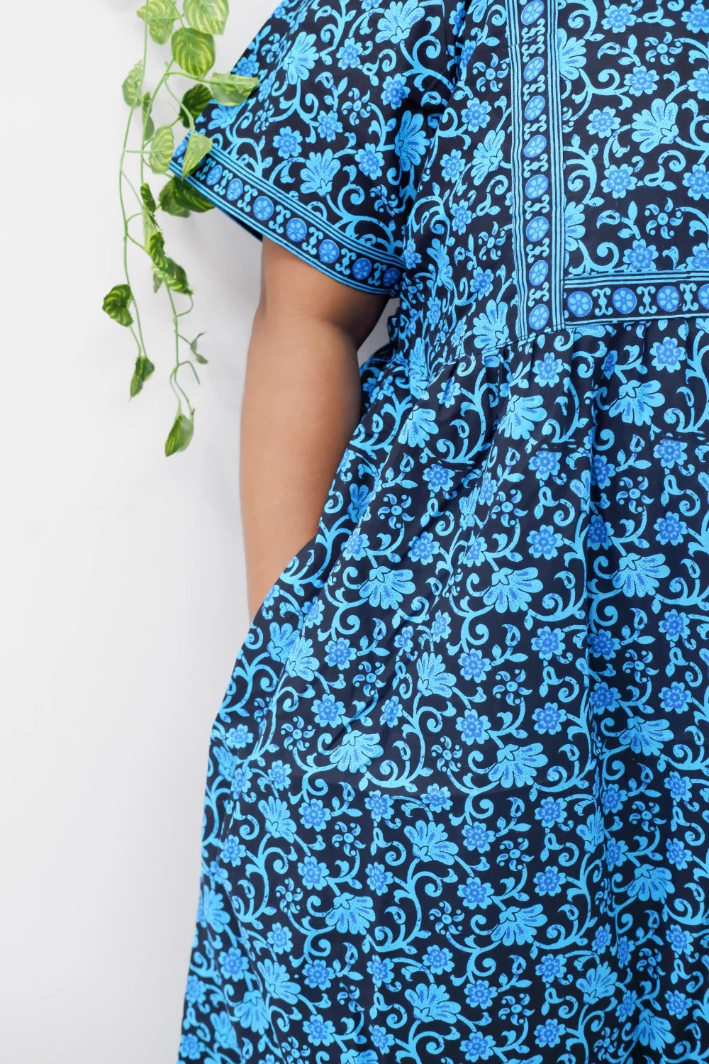 Midi Frock with Back Knot & Front Zip Jyothi Cotton Nighty