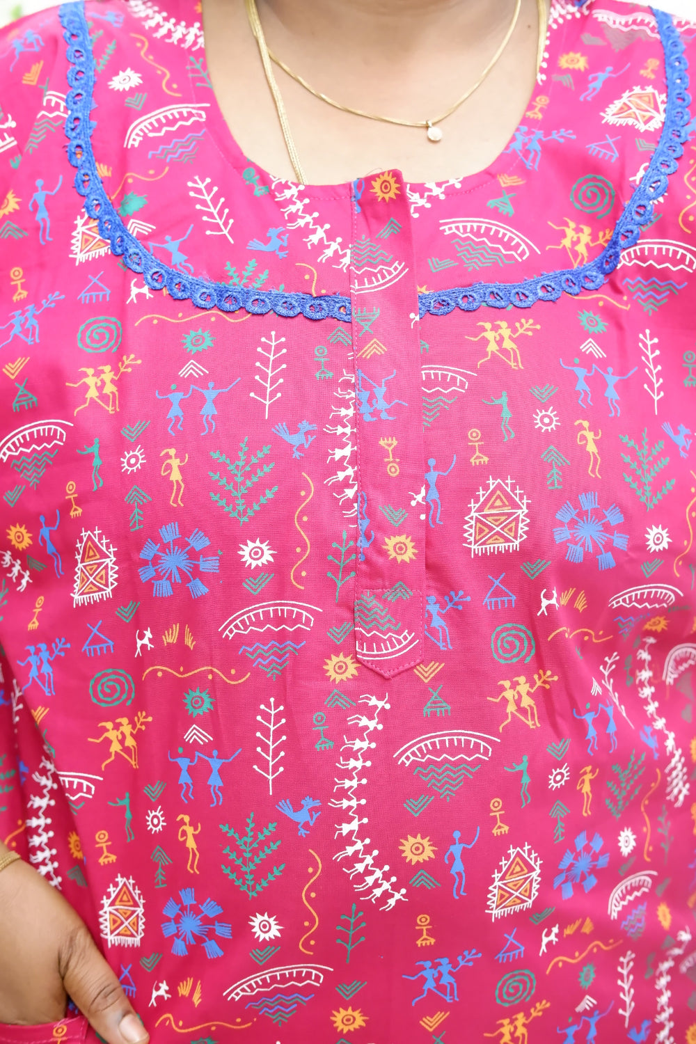 Floral Bliss Round Zip Cotton Nighty