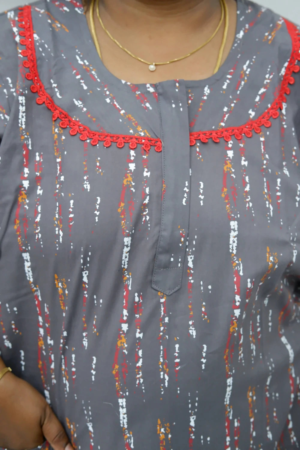 Floral Bliss Round Zip Cotton Nighty