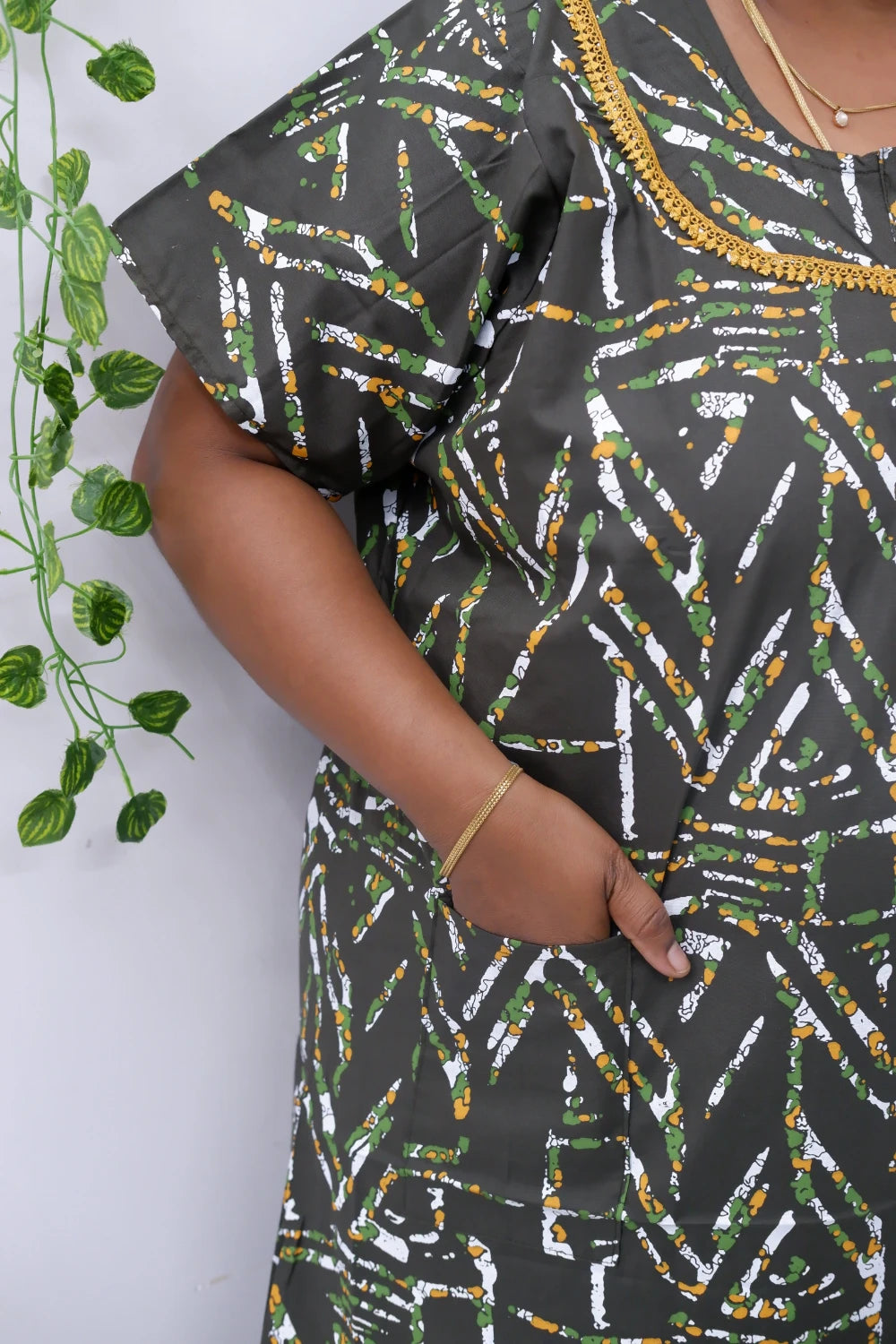 Floral Bliss Round Zip Cotton Nighty