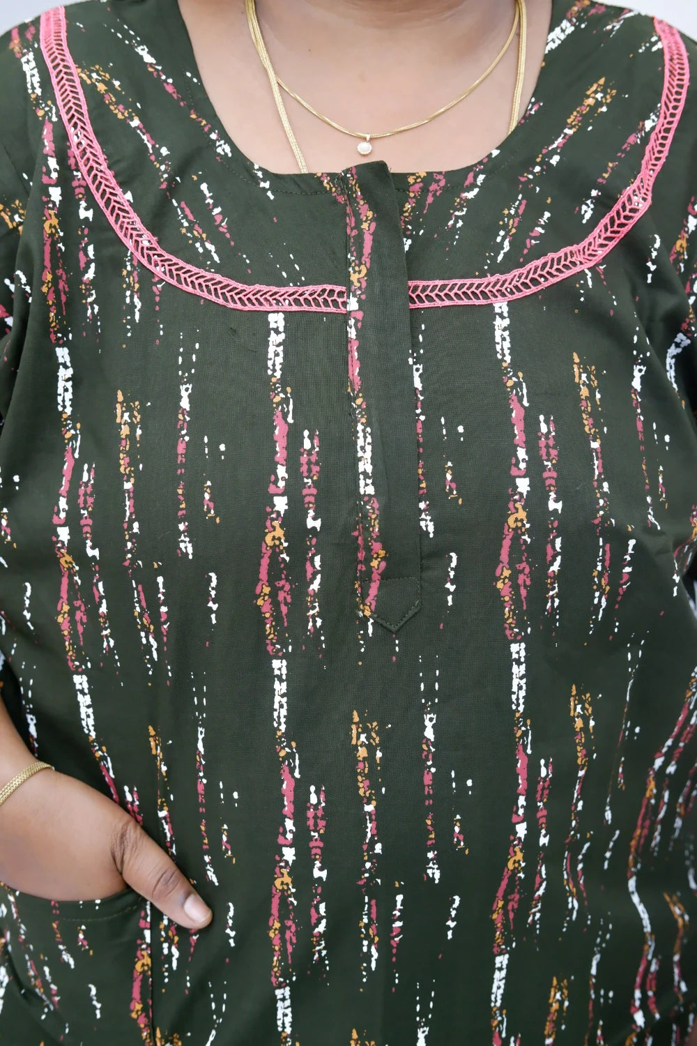 Floral Bliss Round Zip Cotton Nighty