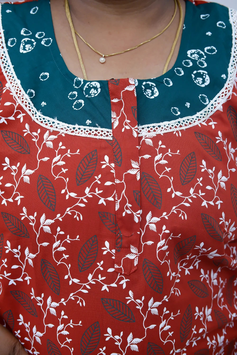 Floral Bliss Round Zip Cotton Nighty