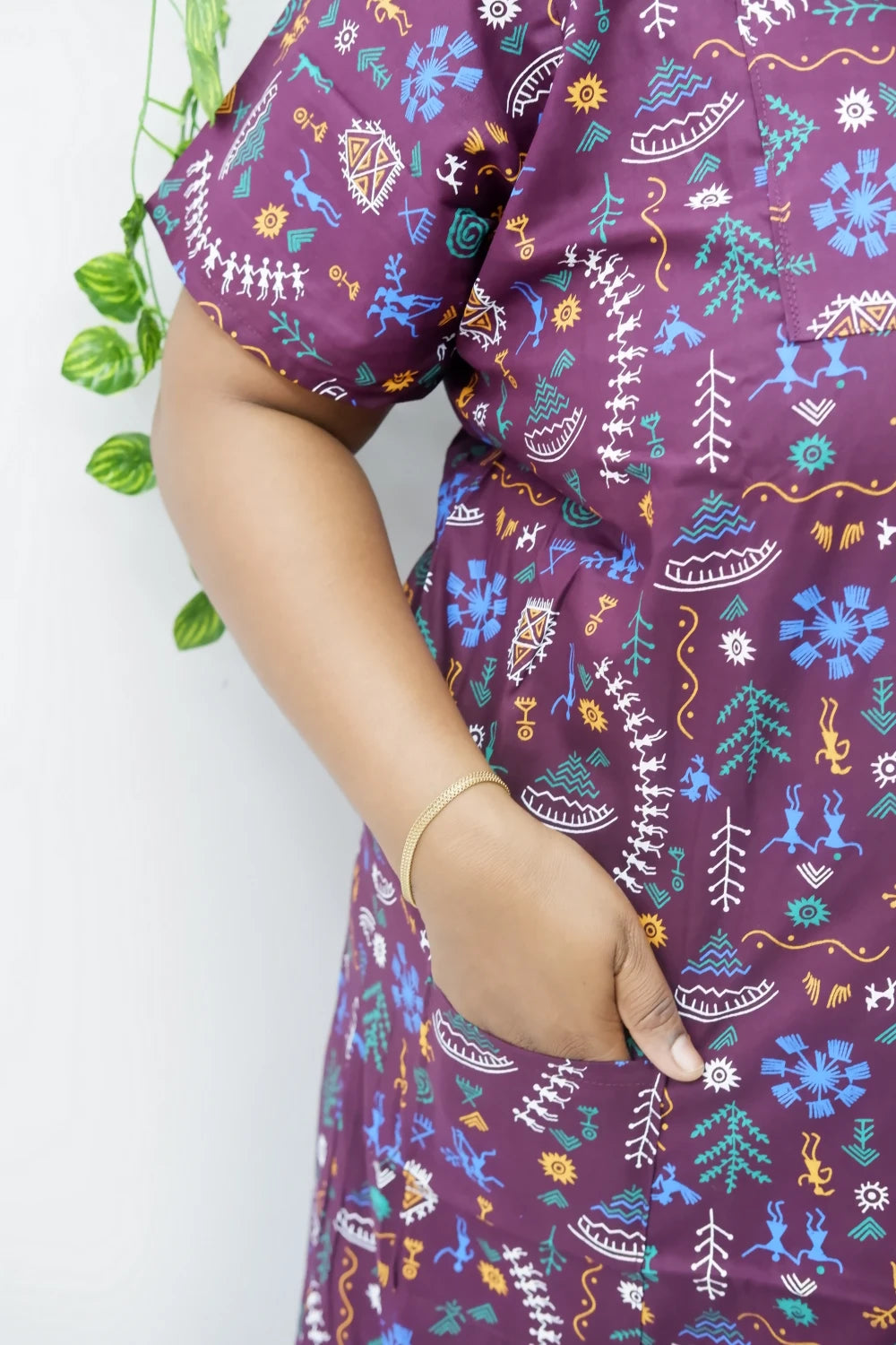 Elegant Zip-Front Pure Cotton Nighty