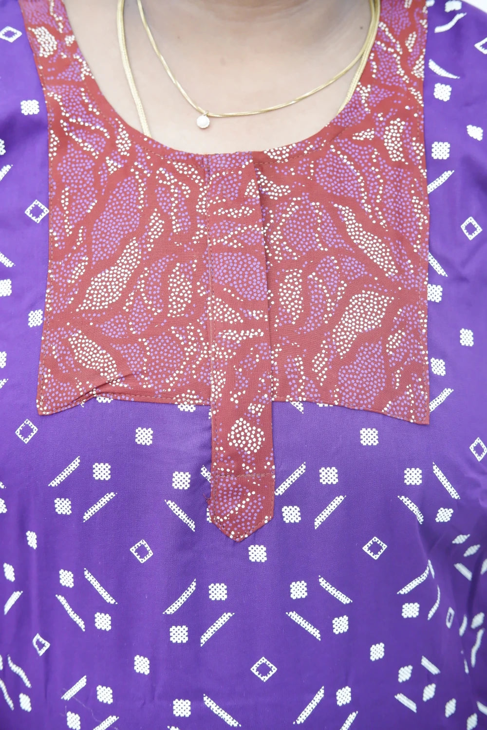 Elegant Zip-Front Pure Cotton Nighty