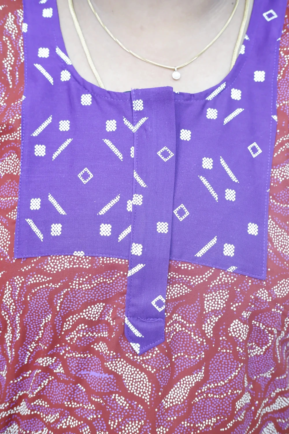 Elegant Zip-Front Pure Cotton Nighty