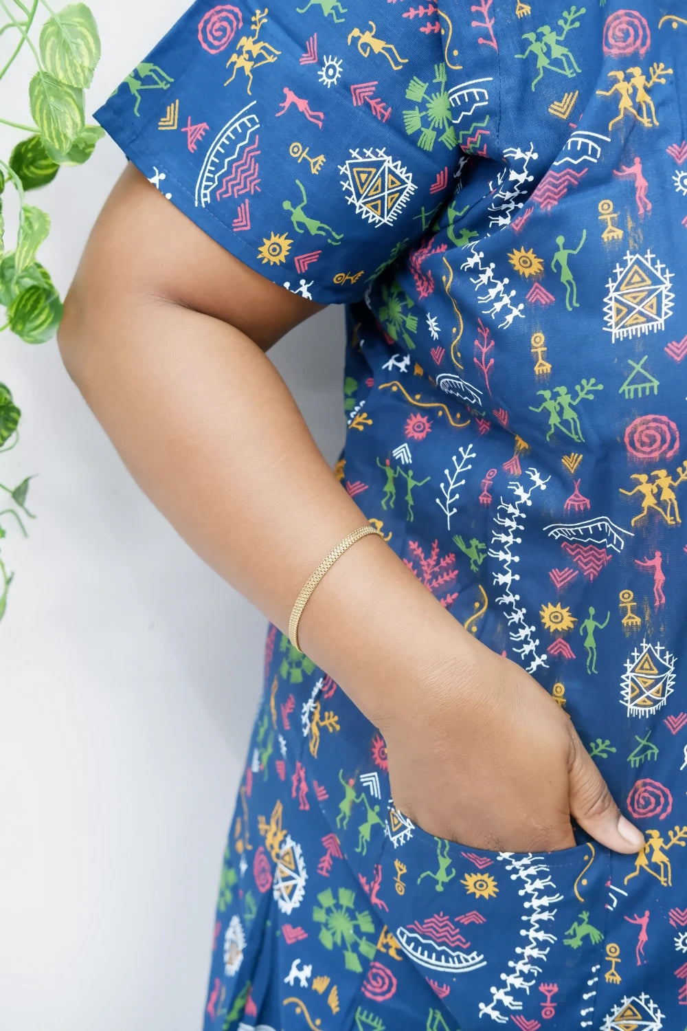 Elegant Zip-Front Pure Cotton Nighty