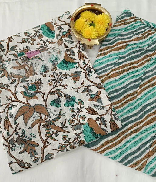 Experience the perfect blend of style and comfort , with our Cotton Comfort Kurti Duo