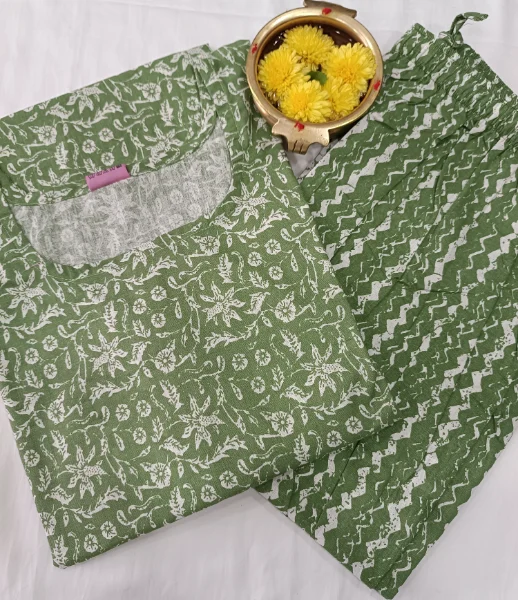 Experience the perfect blend of style and comfort , with our Cotton Comfort Kurti Duo