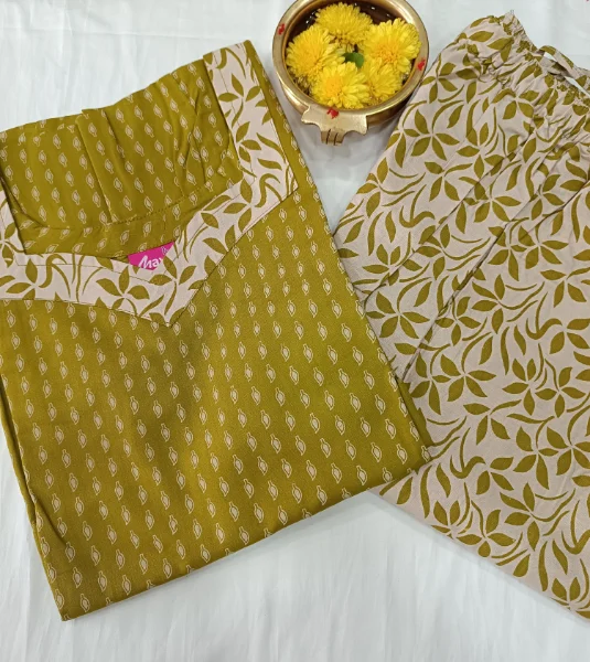 Experience the perfect blend of style and comfort , with our Cotton Comfort Kurti Duo