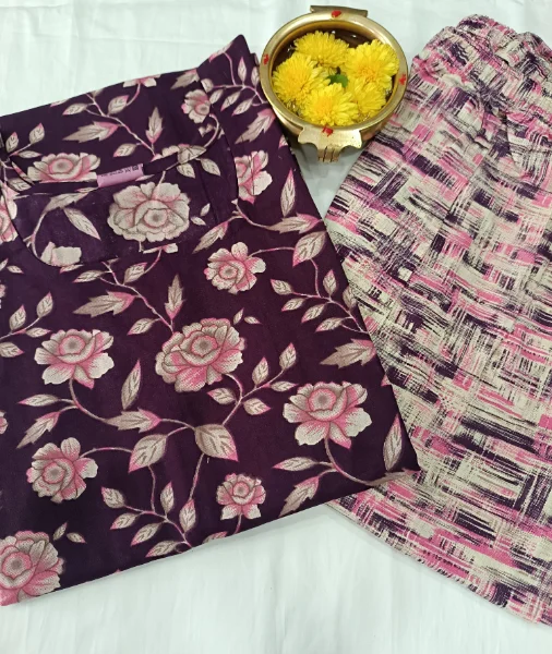 Experience the perfect blend of style and comfort , with our Cotton Comfort Kurti Duo
