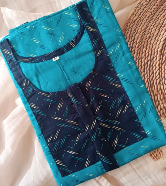 Easy Access Long Zip Feeding Cotton Nighty