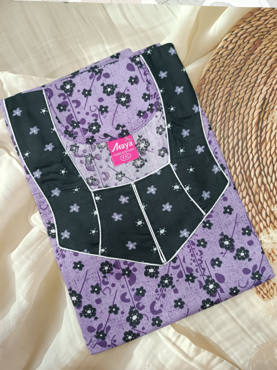 Timeless Elegance Graceful Piping Cotton Night