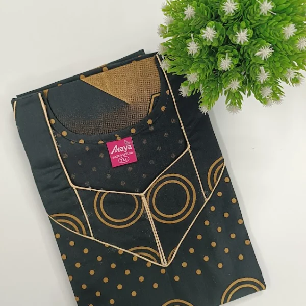 Timeless Elegance Graceful Piping Cotton Night