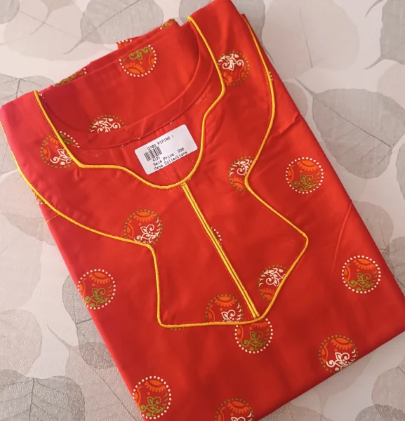 Timeless Elegance Graceful Piping Cotton Night