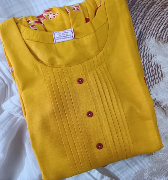 Chic Professional ! Embroidered Pleated Umbrella Kurti