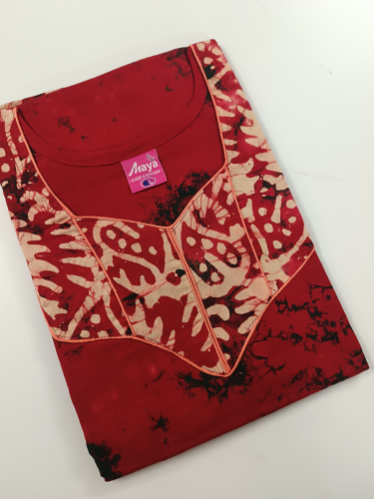 Luxurious Comfort Piping Paradise Batik Cotton Nighty