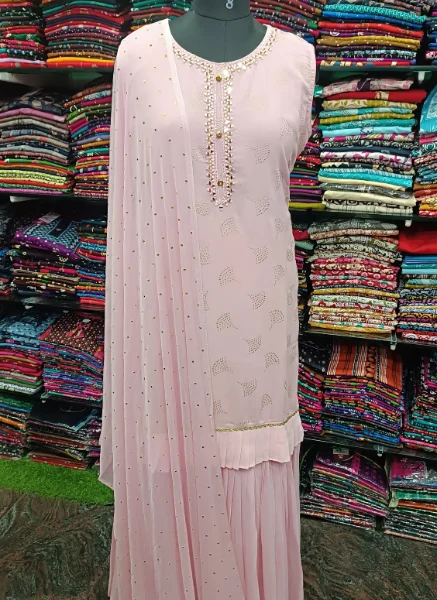 Festive Flair: Stunning Georgette Sharara Gharara Outfits
