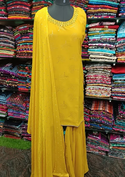 Festive Flair: Stunning Georgette Sharara Gharara Outfits