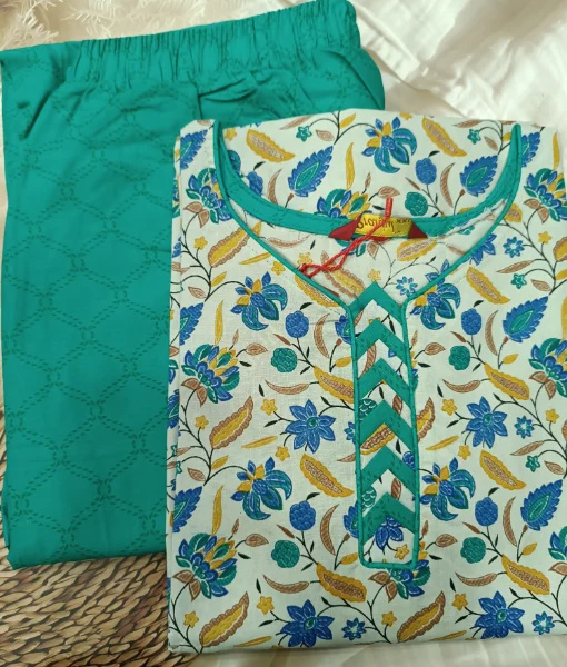 Experience the perfect blend of style and comfort , with our Cotton Comfort Kurti Duo