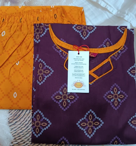 Experience the perfect blend of style and comfort , with our Cotton Comfort Kurti Duo