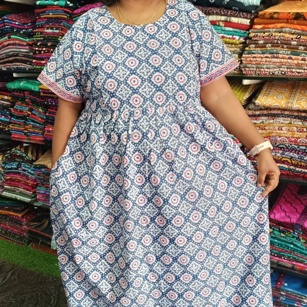 Breathable Cotton Feeding Frock Nighties Stay Cool, Sleep Well
