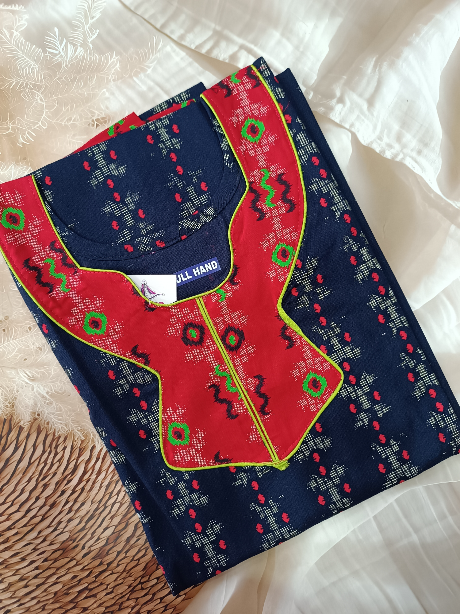 Sleeves of Style Embrace the 3/4th Sleeve Cotton Nighty Piping Model