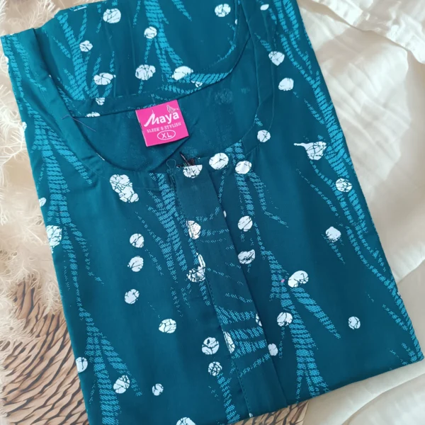 Easy Access Long Zip Feeding Cotton Nighty