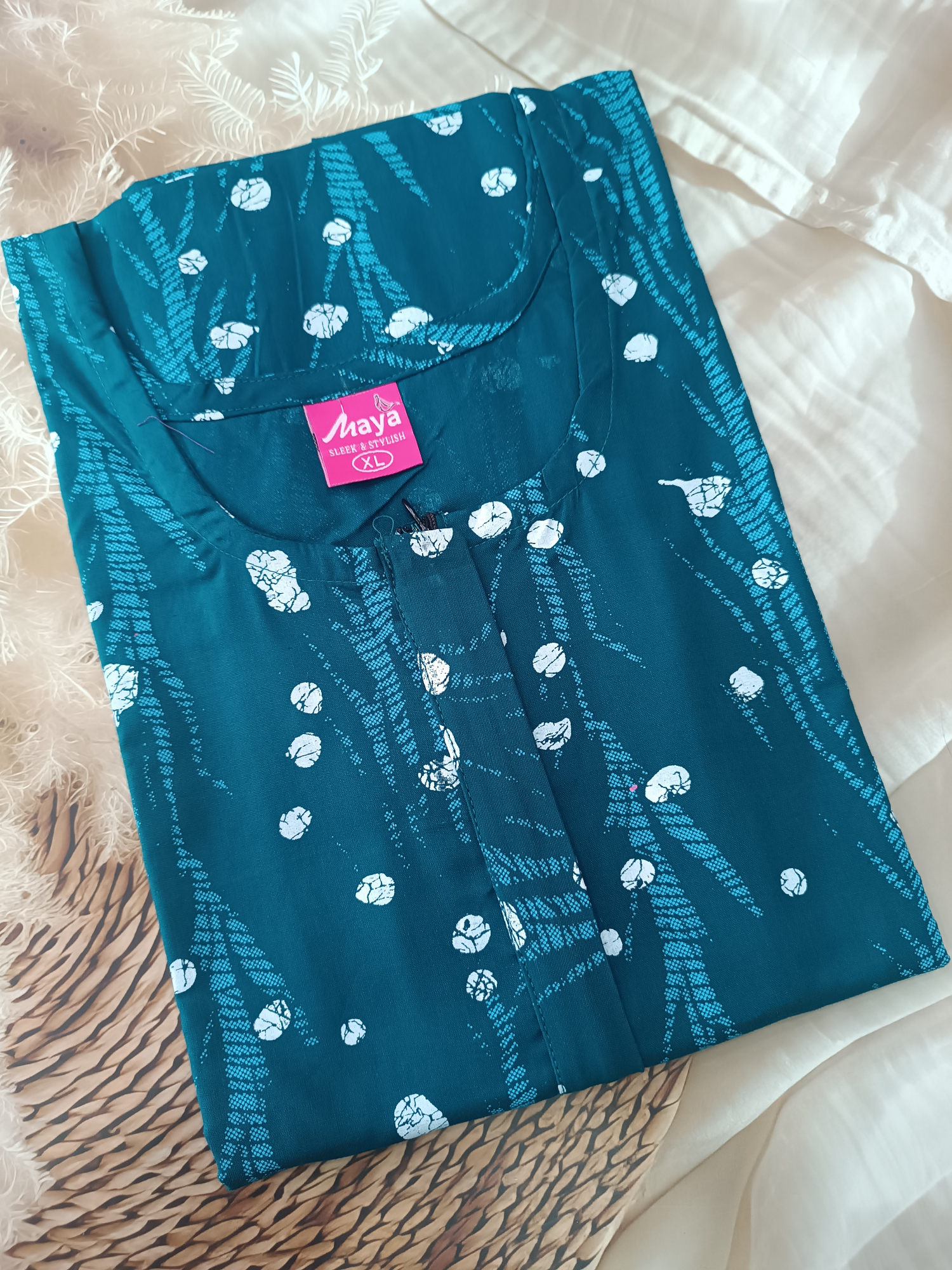 Easy Access Long Zip Feeding Cotton Nighty