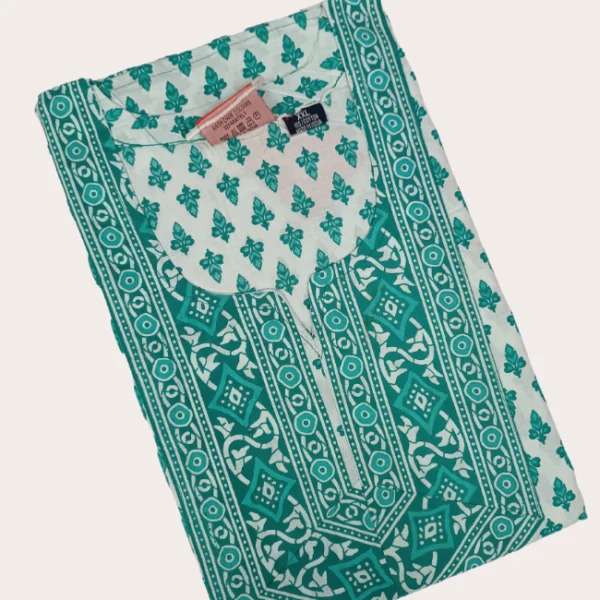 Printed Jyothi Cotton Plus Size Nighty with Side Pocket