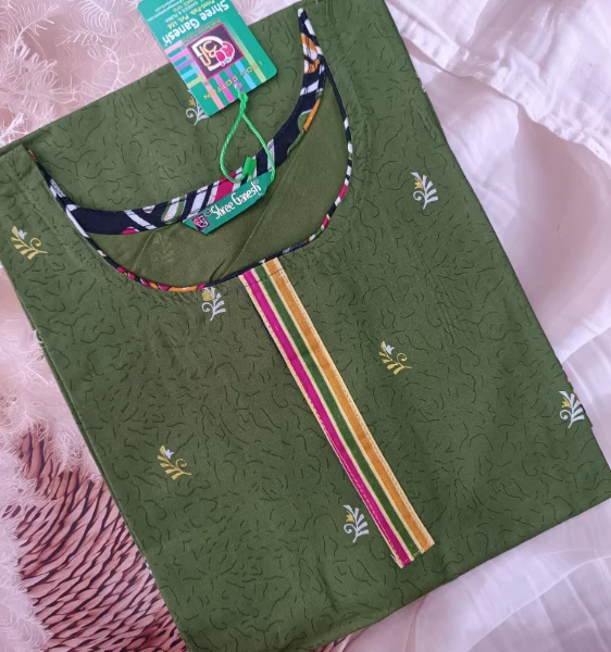 Chic Cotton Side-Open Kurti: Effortless Elegance