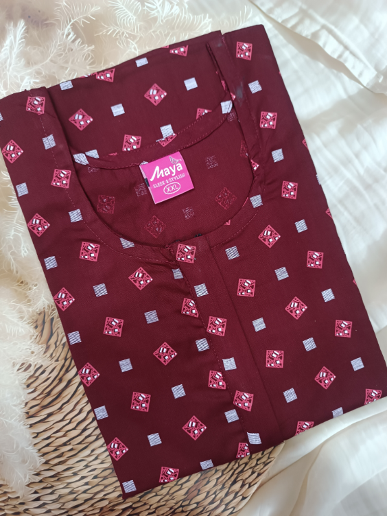 Easy Access Long Zip Feeding Cotton Nighty