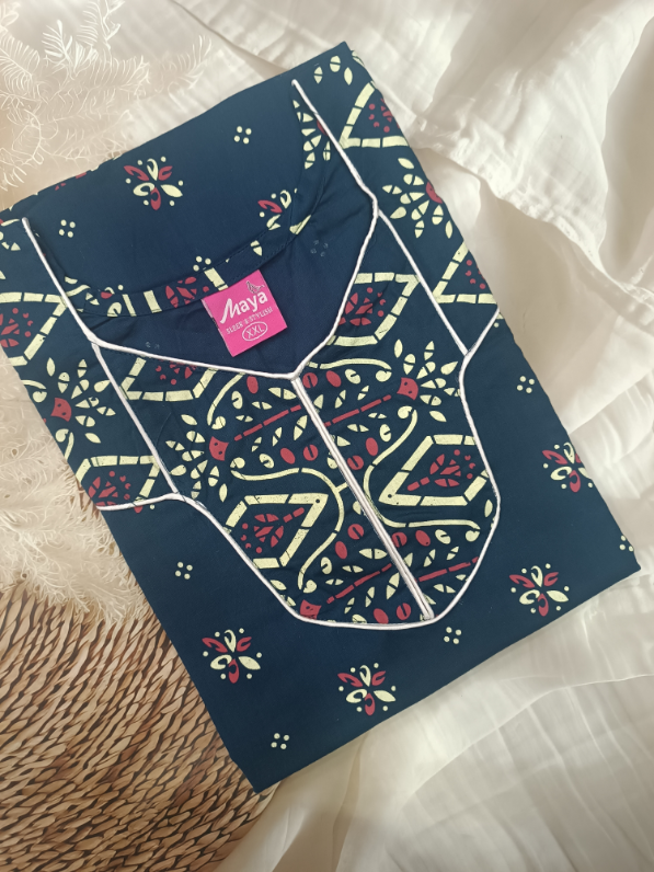 Timeless Elegance Graceful Piping Cotton Night