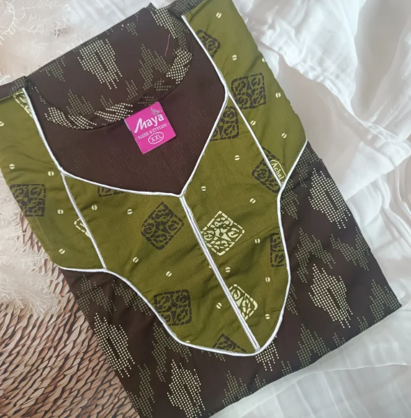 Timeless Elegance Graceful Piping Cotton Night