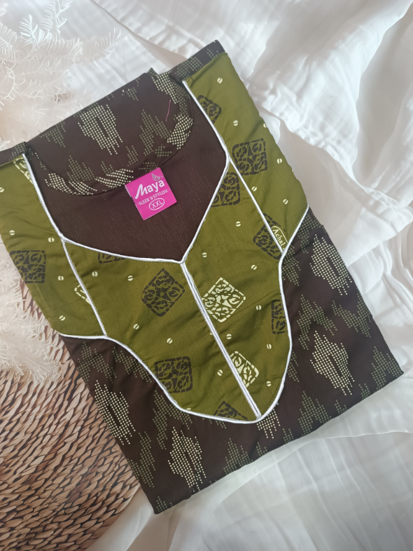 Timeless Elegance Graceful Piping Cotton Night
