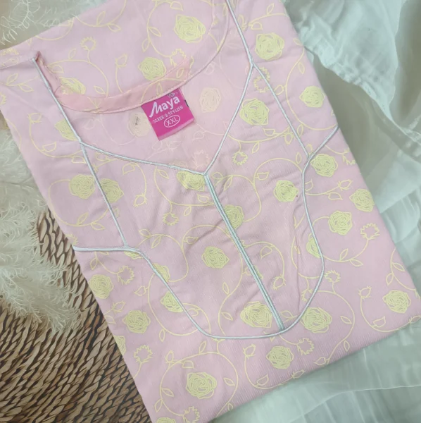 Timeless Elegance Graceful Piping Cotton Night