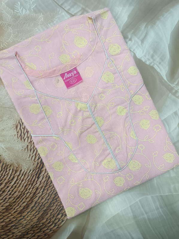 Timeless Elegance Graceful Piping Cotton Night