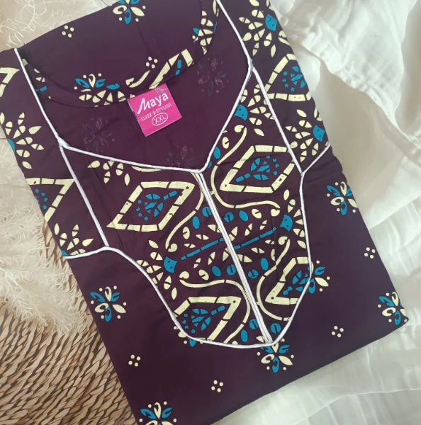 Timeless Elegance Graceful Piping Cotton Night